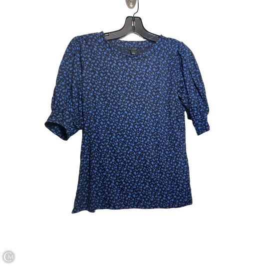 Top Short Sleeve By Ann Taylor In Blue, Size: S