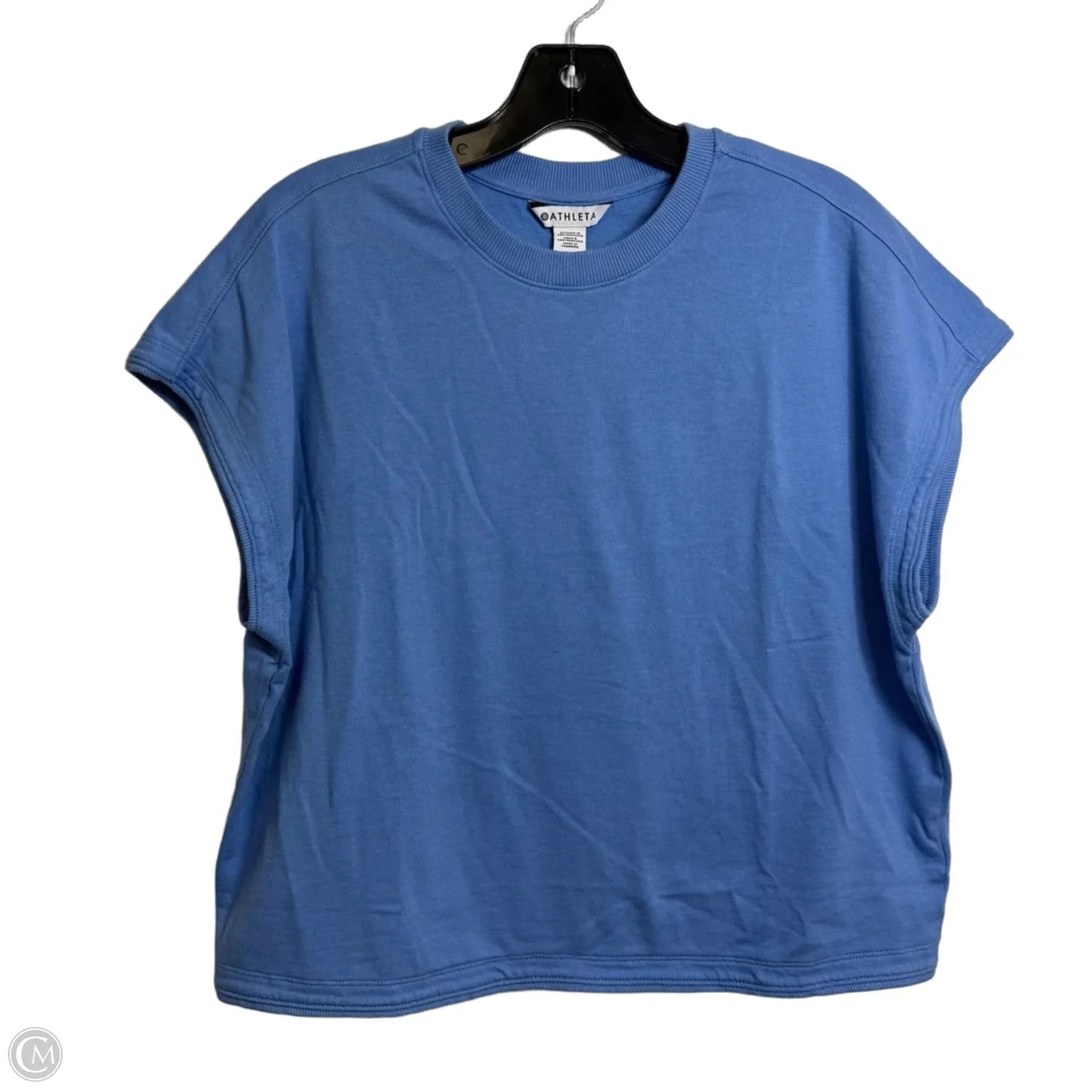Athletic Top Short Sleeve By Athleta In Blue, Size: M