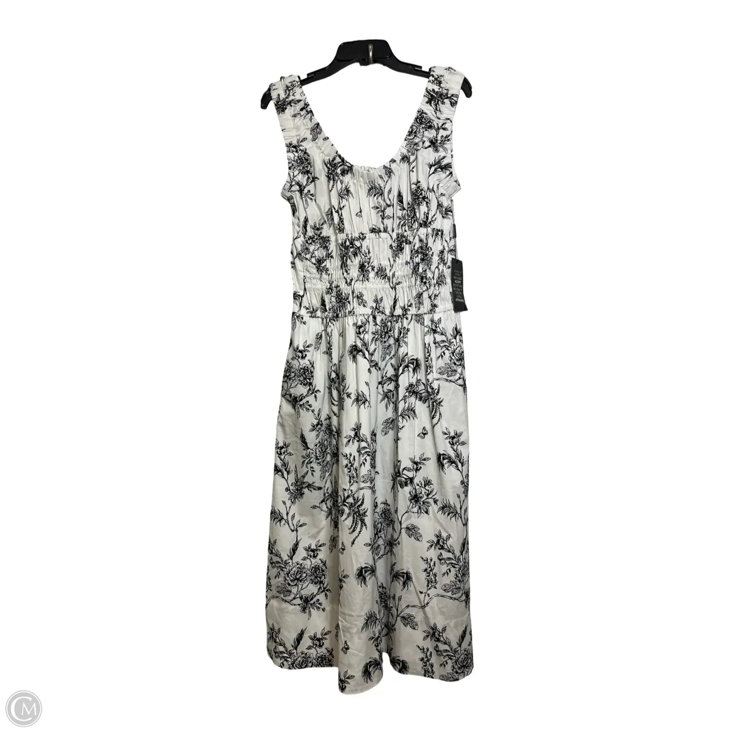 Dress Casual Midi By White House Black Market In Black & White, Size: 12