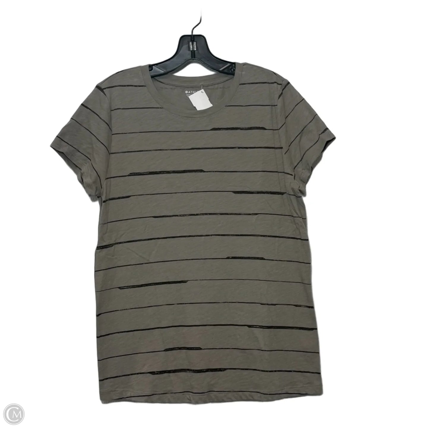 Athletic Top Short Sleeve By Athleta In Tan, Size: M