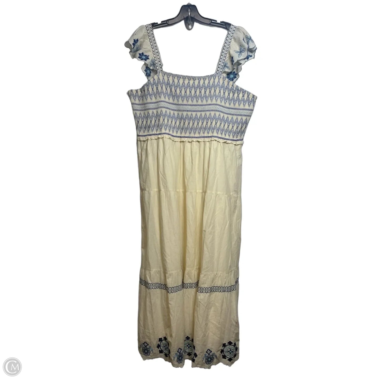 Dress Casual Maxi By Clothes Mentor In Ivory, Size: 2x
