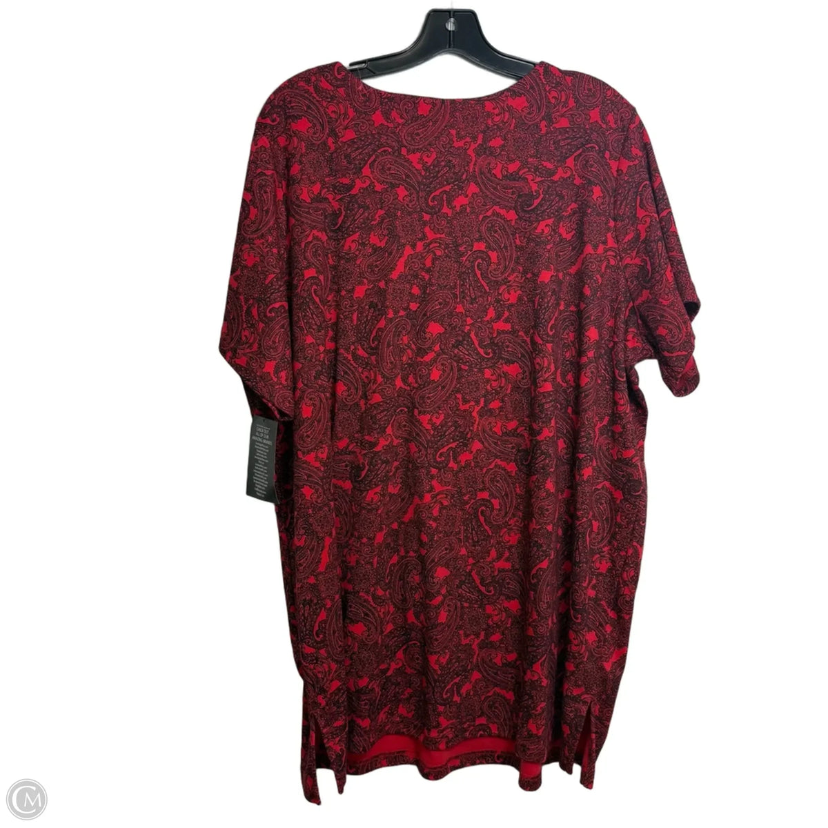 Top Short Sleeve By Roamans In Red, Size: 2x