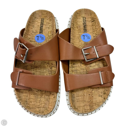 Sandals Flats By Cushionaire In Brown, Size: 7.5