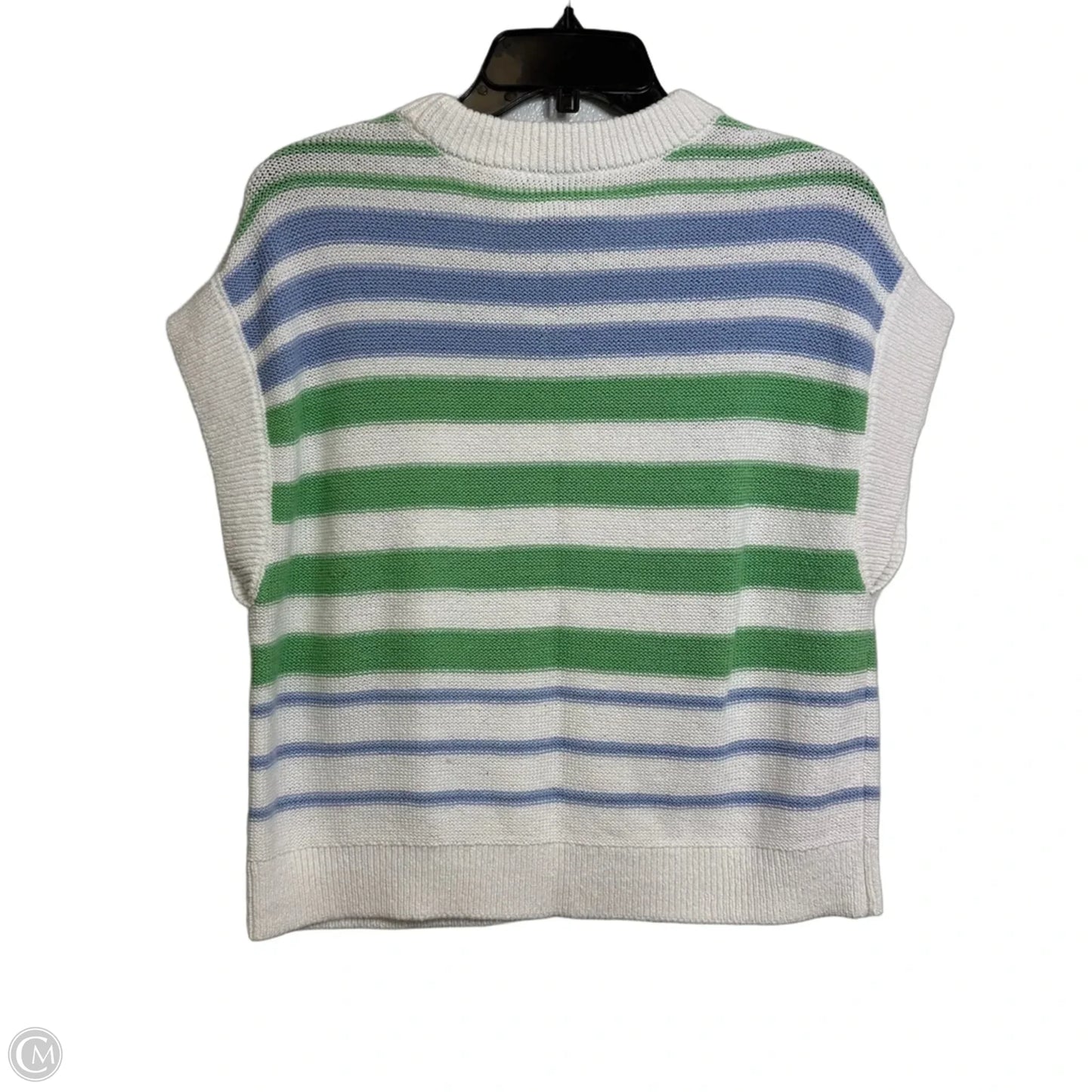 Top Sleeveless By Loft In Striped Pattern, Size: L