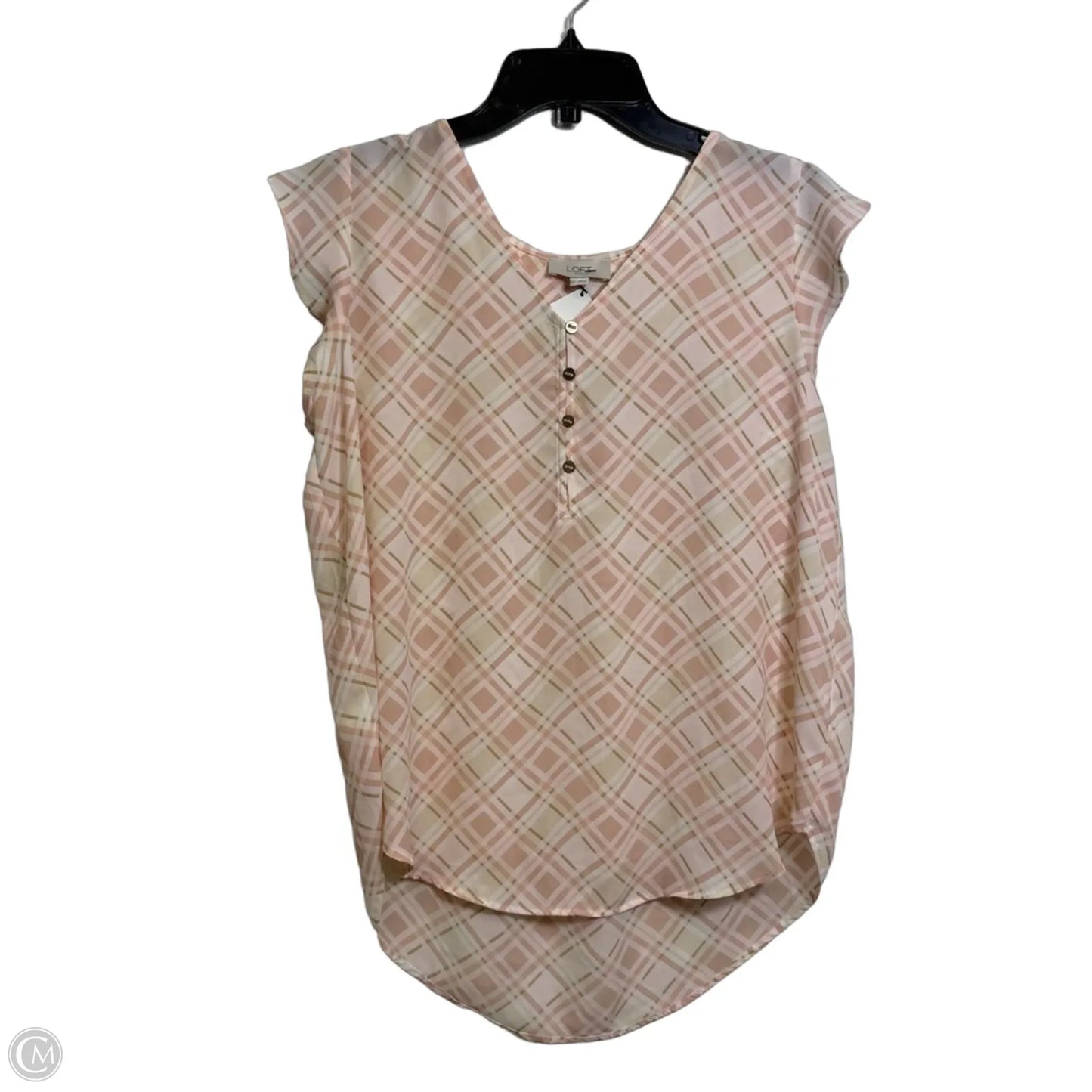 Top Sleeveless By Loft In Pink, Size: M