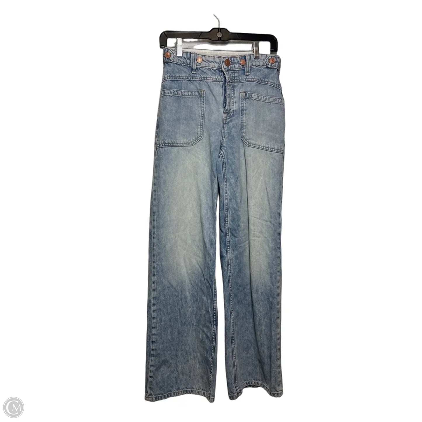 Jeans Wide Leg By We The Free In Blue Denim, Size: 0