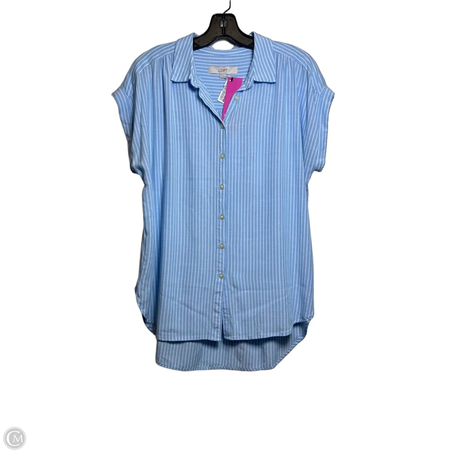 Top Short Sleeve By Loft In Blue, Size: M