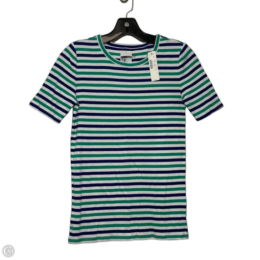 Top Short Sleeve Basic By J. Crew In Striped Pattern, Size: S