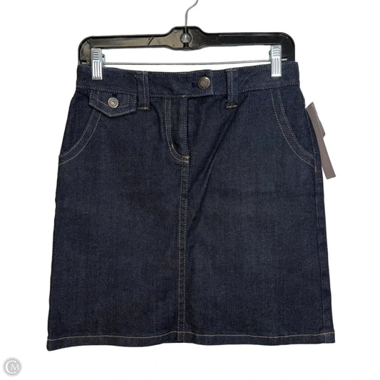 Skirt Mini & Short By Ann Taylor In Blue Denim, Size: 0p
