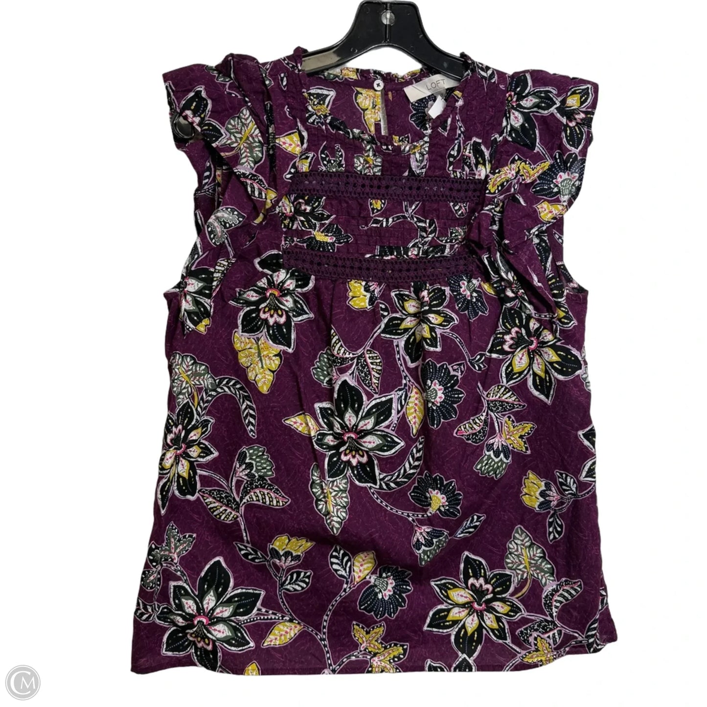 Top Sleeveless By Loft In Purple, Size: M