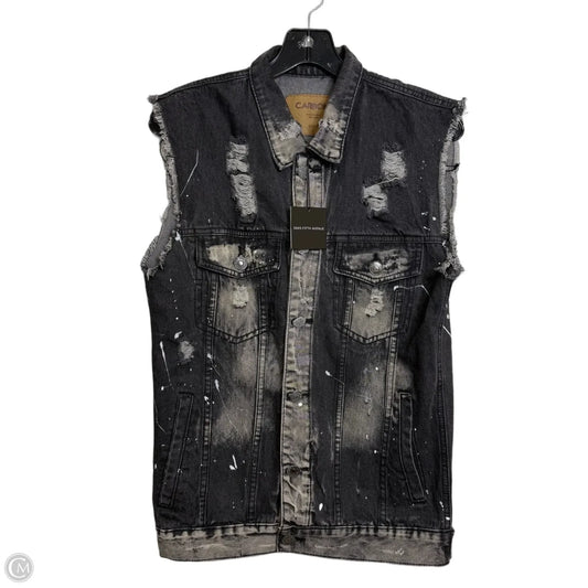 Vest Other By Clothes Mentor In Black Denim, Size: S