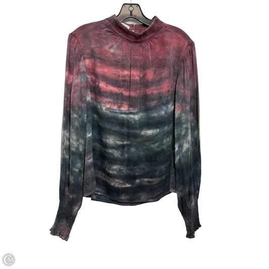 Top Long Sleeve By Cloth & Stone In Tie Dye Print, Size: M