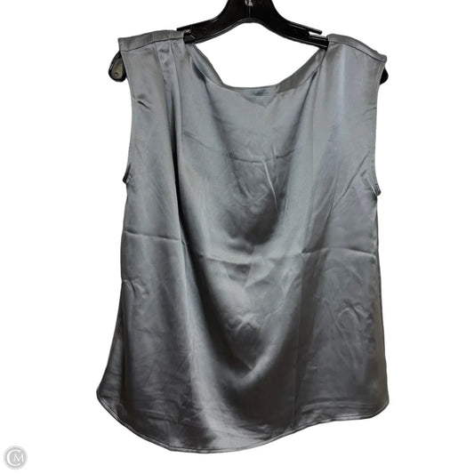 Top Sleeveless By Loft In Silver, Size: M
