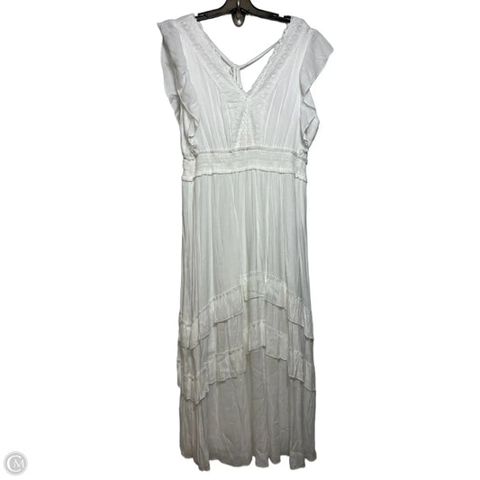 Dress Party Midi By Clothes Mentor In White, Size: Xl