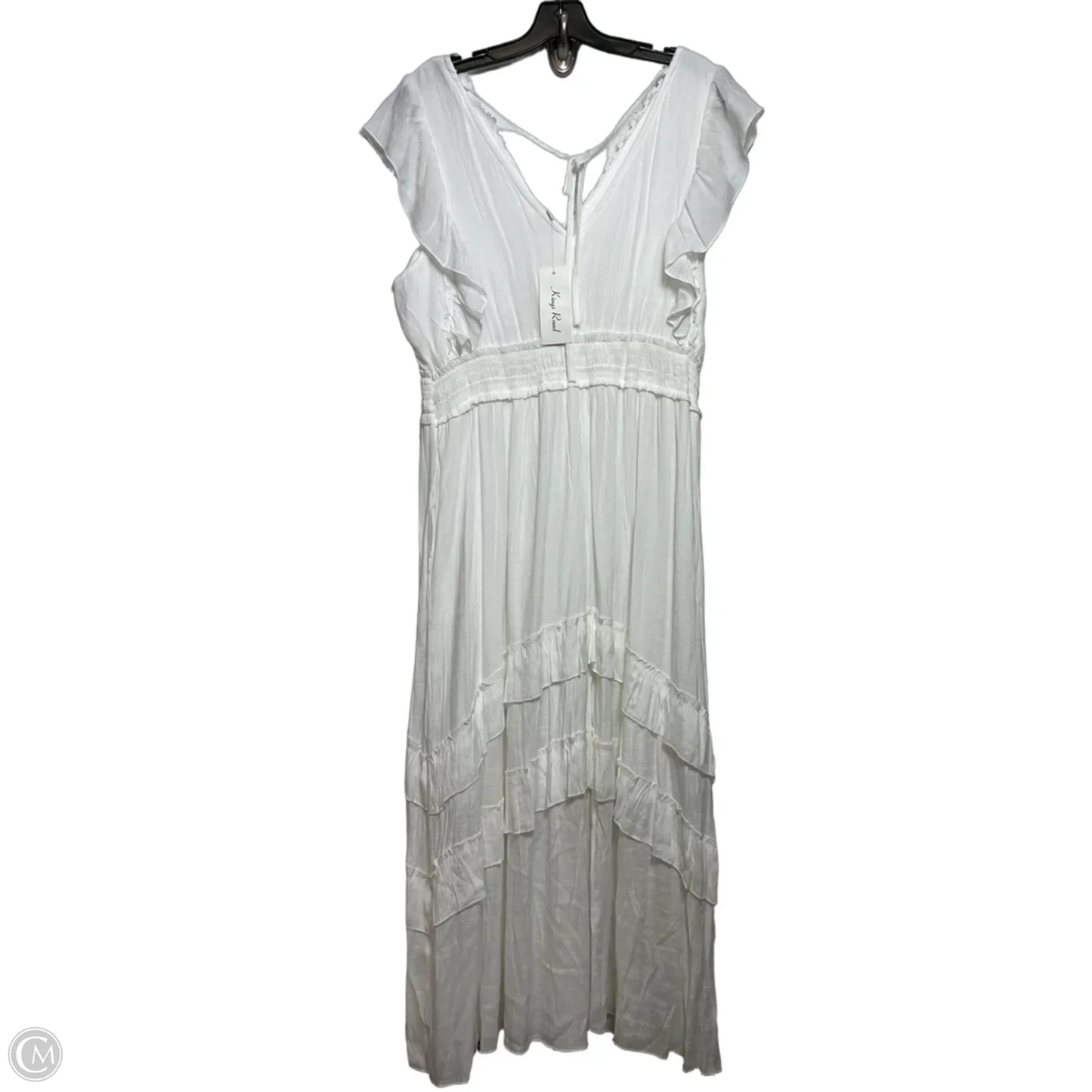 Dress Party Midi By Clothes Mentor In White, Size: Xl