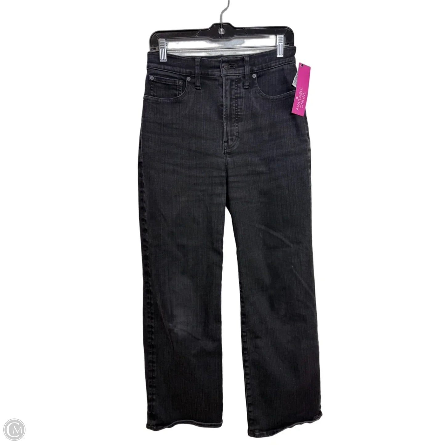 Jeans Wide Leg By Madewell In Black Denim, Size: 4