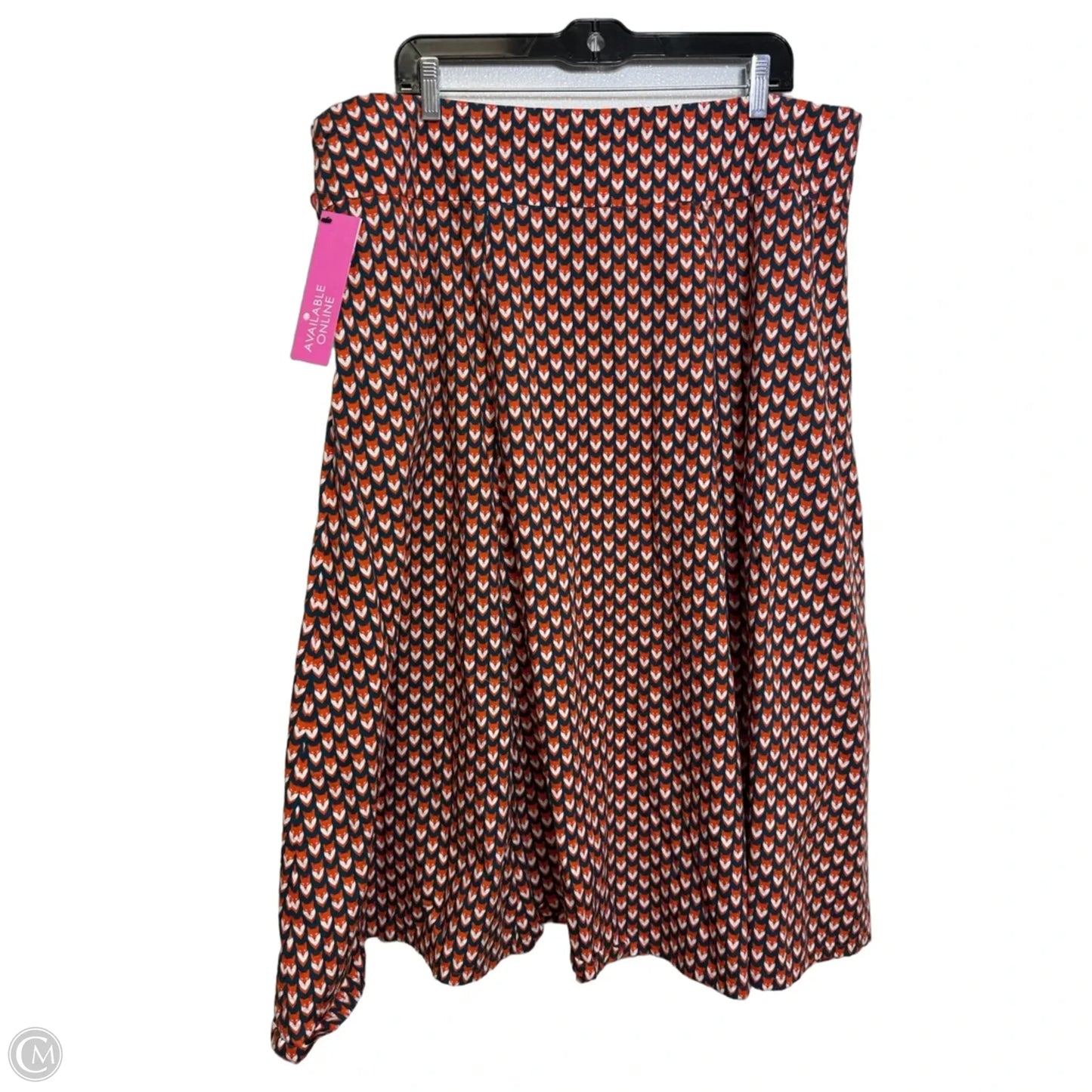 Foxes Skirt Midi By Clothes Mentor In Animal Print, Size: 1x