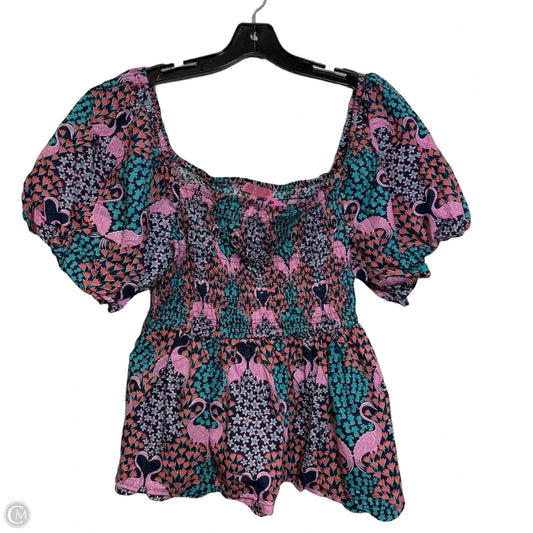 Top Short Sleeve By Simply Southern In Multi-colored, Size: Xxl