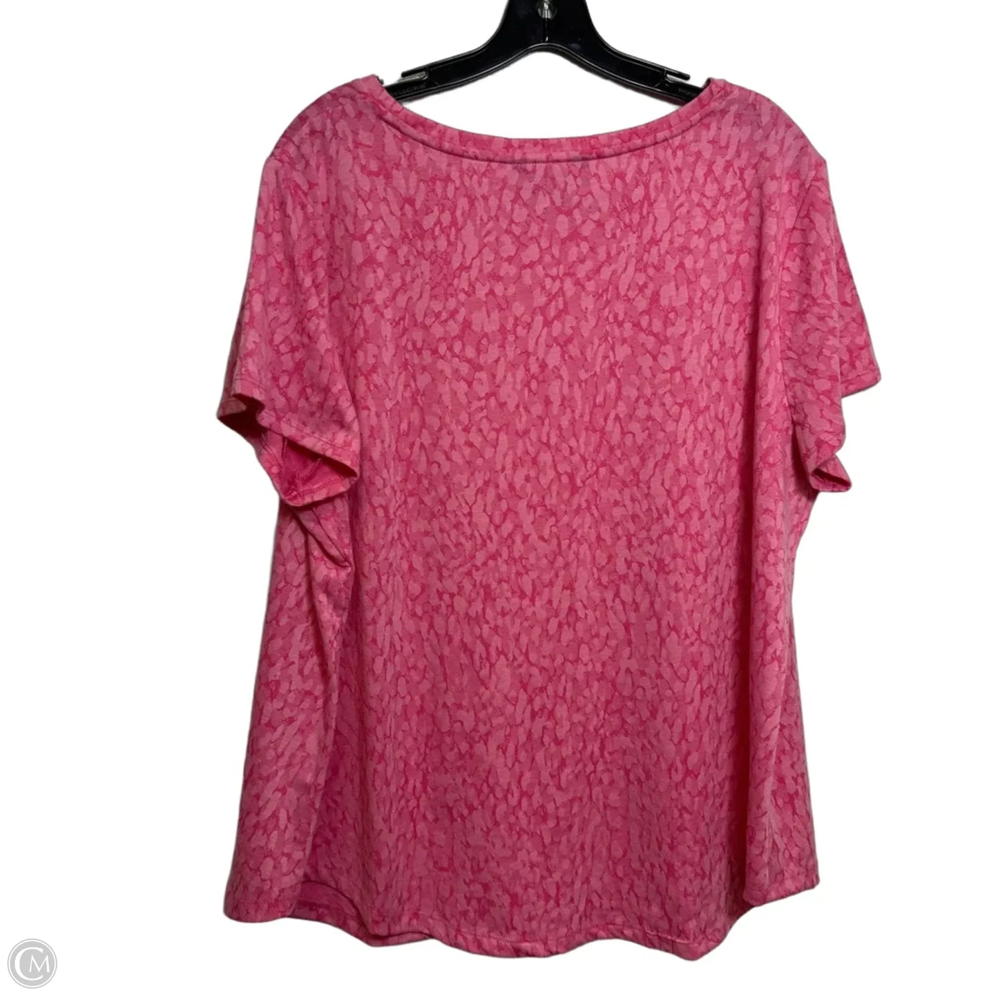 Top Short Sleeve By Simply Vera In Pink, Size: 2x
