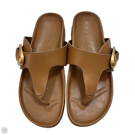 Sandals Flats By Aerosoles In Tan, Size: 9.5