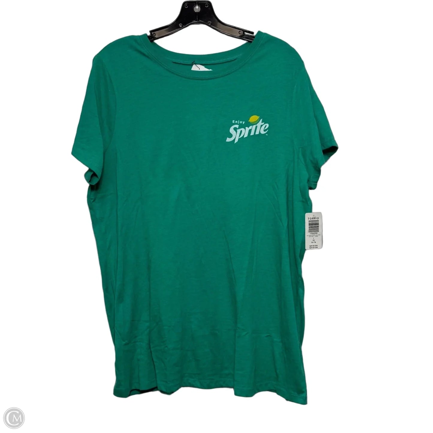 Sprite Top Short Sleeve Basic By Torrid In Green, Size: 1x