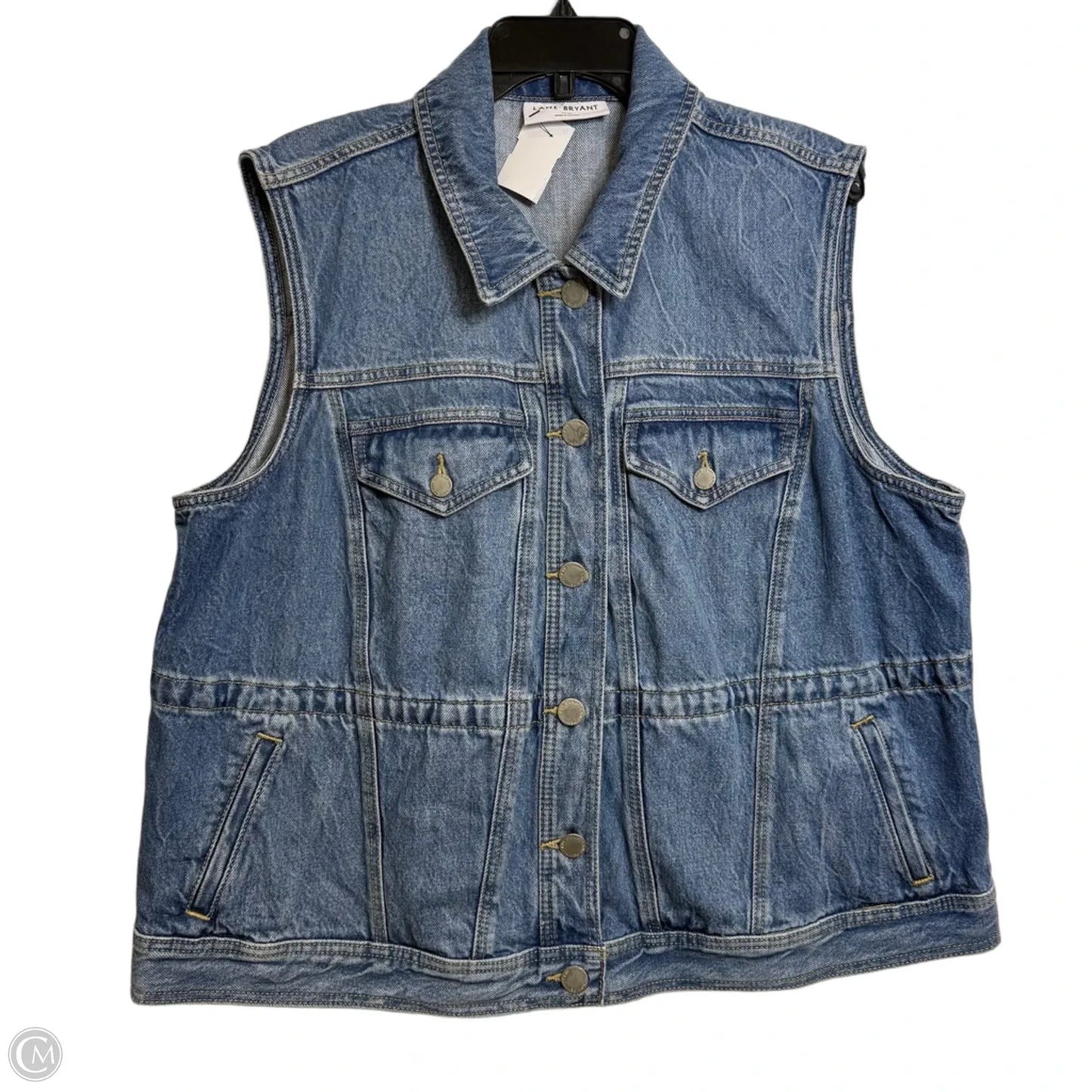Vest Other By Lane Bryant In Blue Denim, Size: 18