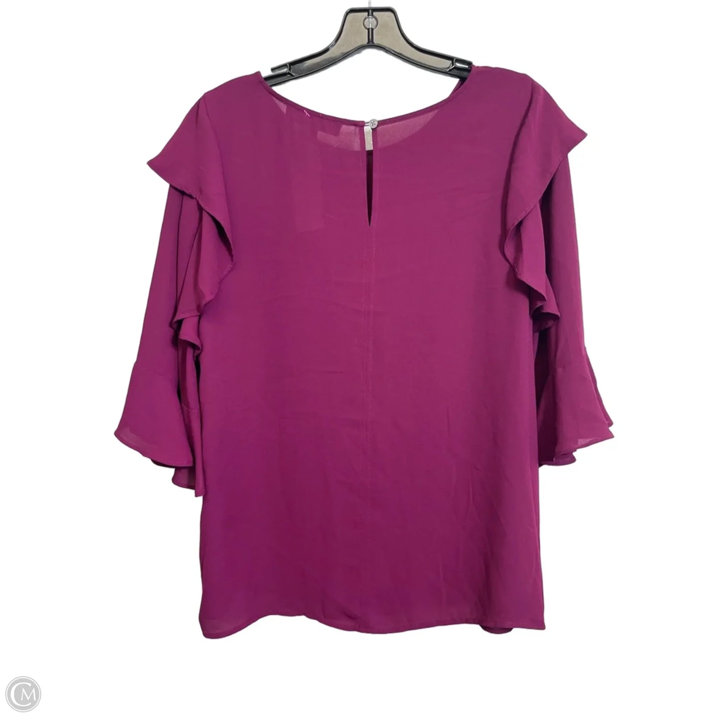 Top 3/4 Sleeve By Loft In Purple, Size: M