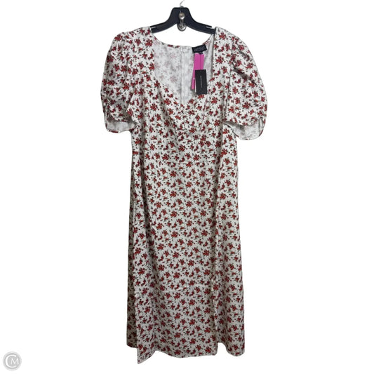 Dress Casual Midi By Clothes Mentor In Floral Print, Size: 20