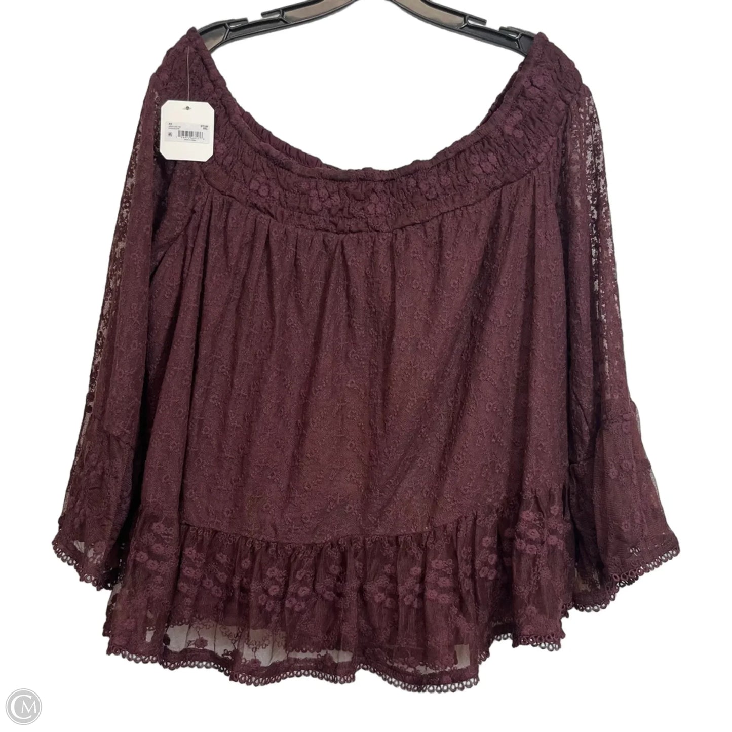 Top Long Sleeve By Altard State In Maroon, Size: Xxl