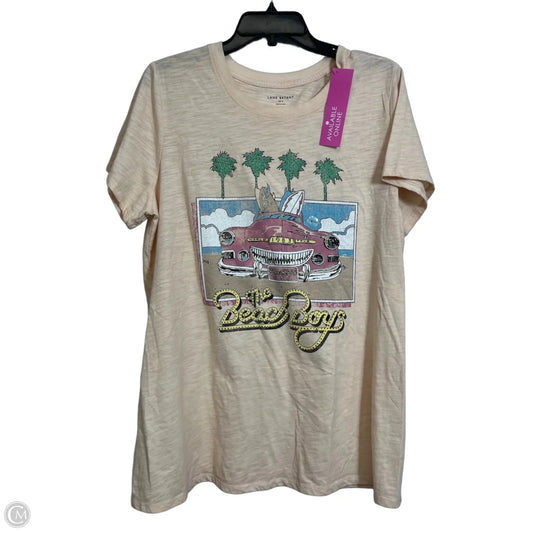 Top Short Sleeve Basic By Lane Bryant In Peach, Size: Xl