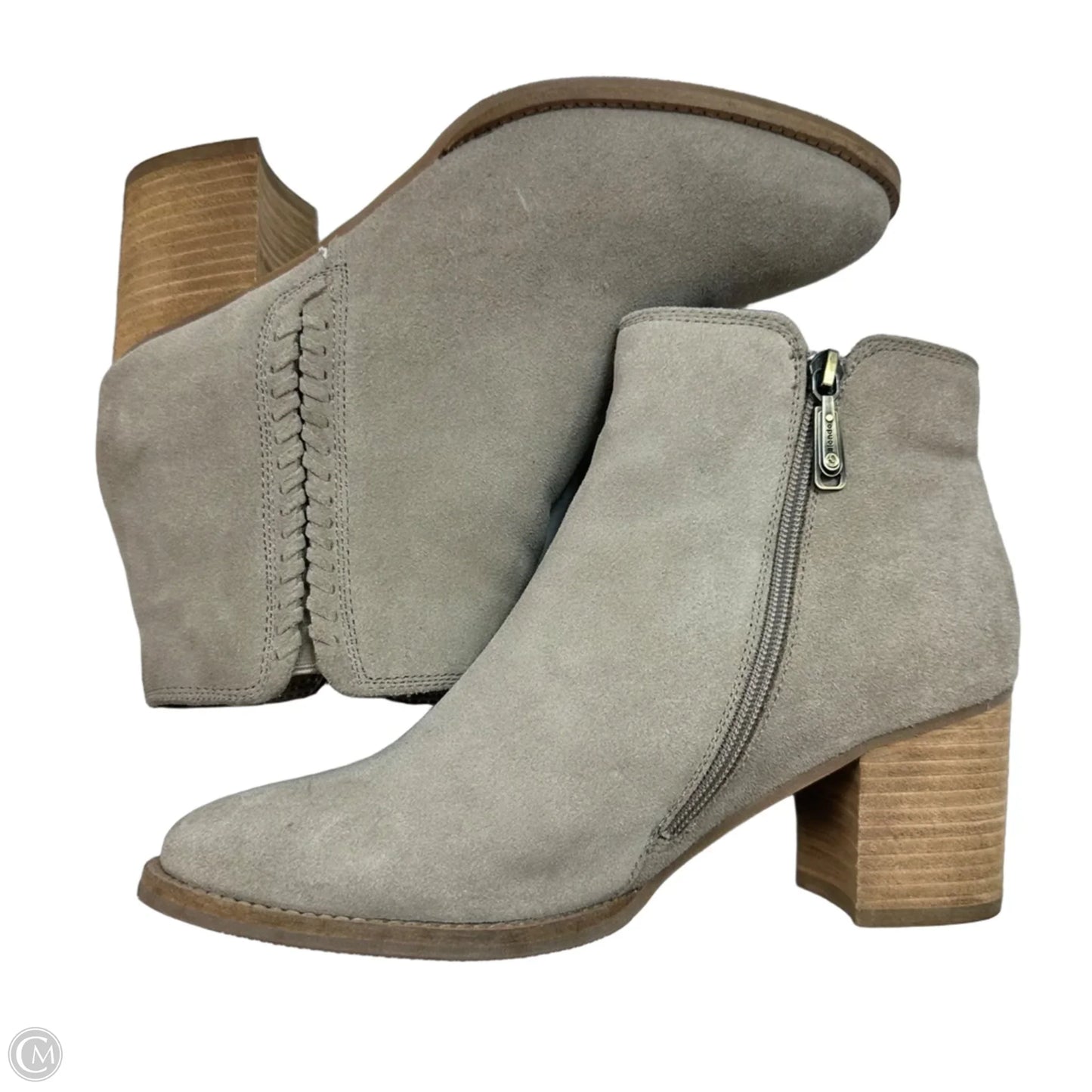 Boots Ankle Flats By Blondo In Grey, Size: 10