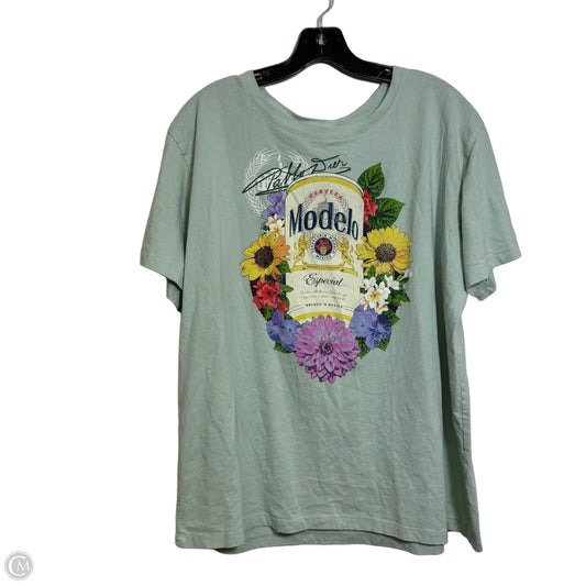 Top Short Sleeve Basic By Clothes Mentor In Green, Size: L