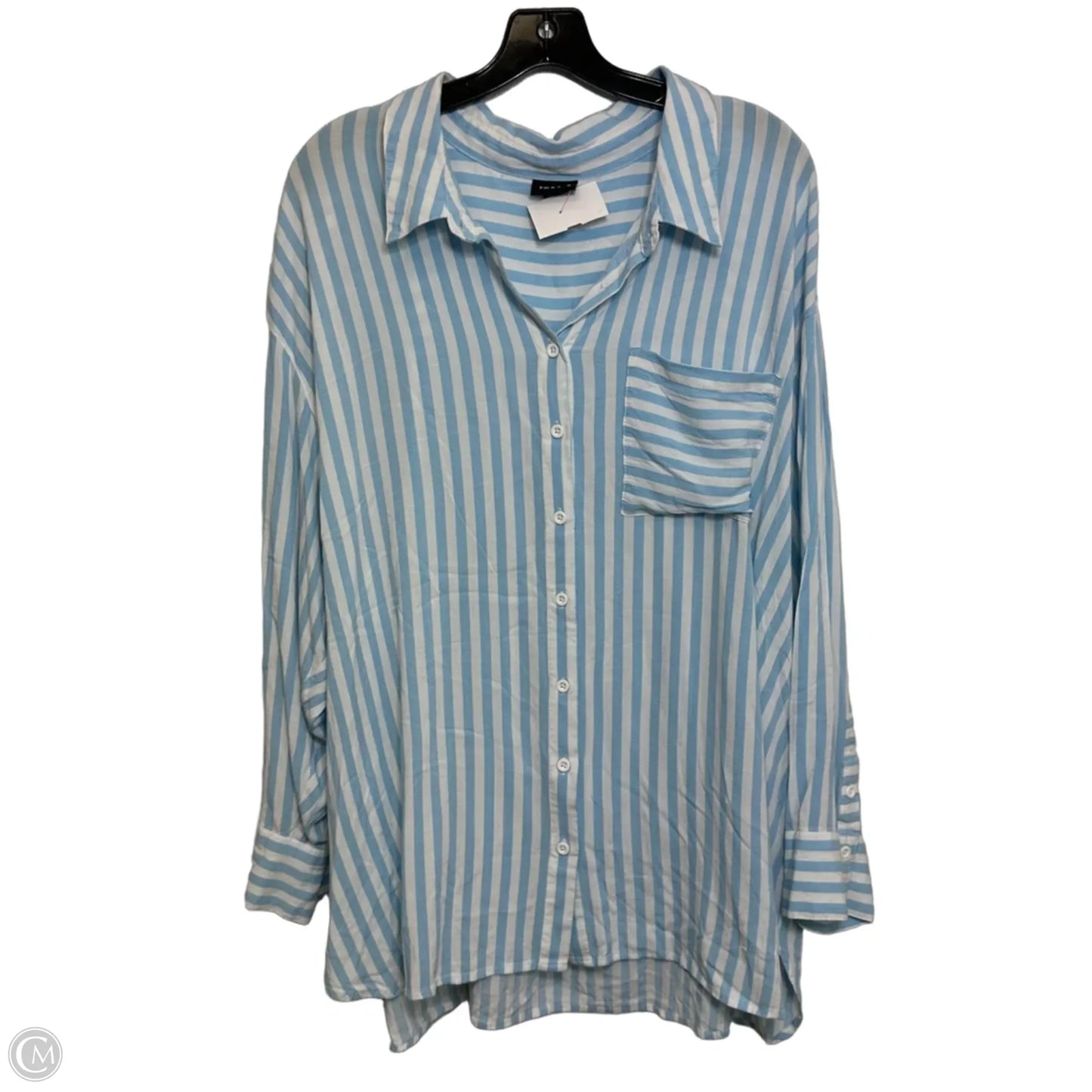 Top Long Sleeve By Torrid In Striped Pattern, Size: 4x
