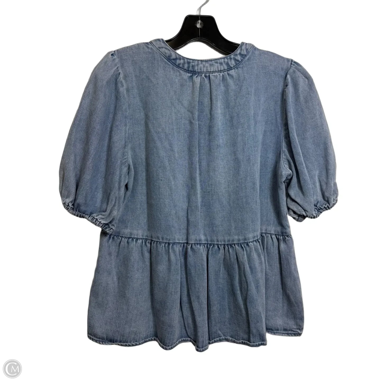 Top Short Sleeve By Velvet Heart In Blue Denim, Size: Xs