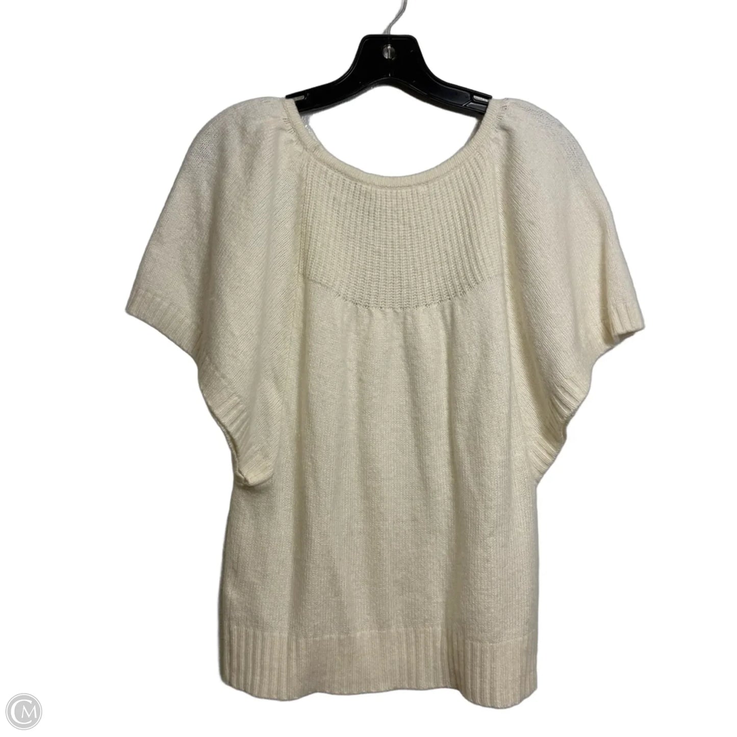 Sweater Short Sleeve By Anthropologie In Ivory, Size: S