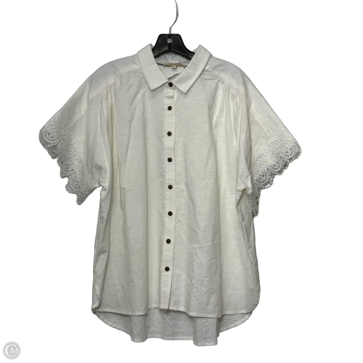 Top Short Sleeve By Clothes Mentor In White, Size: Xl