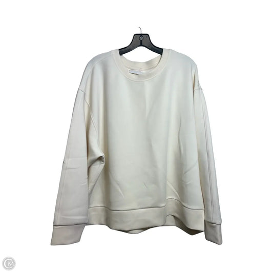 Sweatshirt Crewneck By Calia In Ivory, Size: 2x