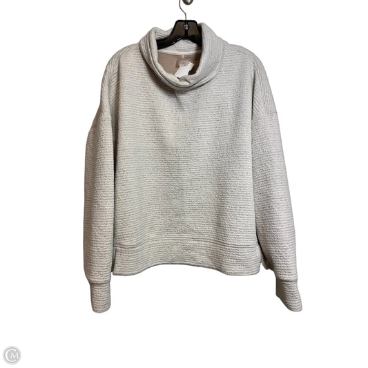 Athletic Top Long Sleeve Collar By Calia In Ivory, Size: 1x