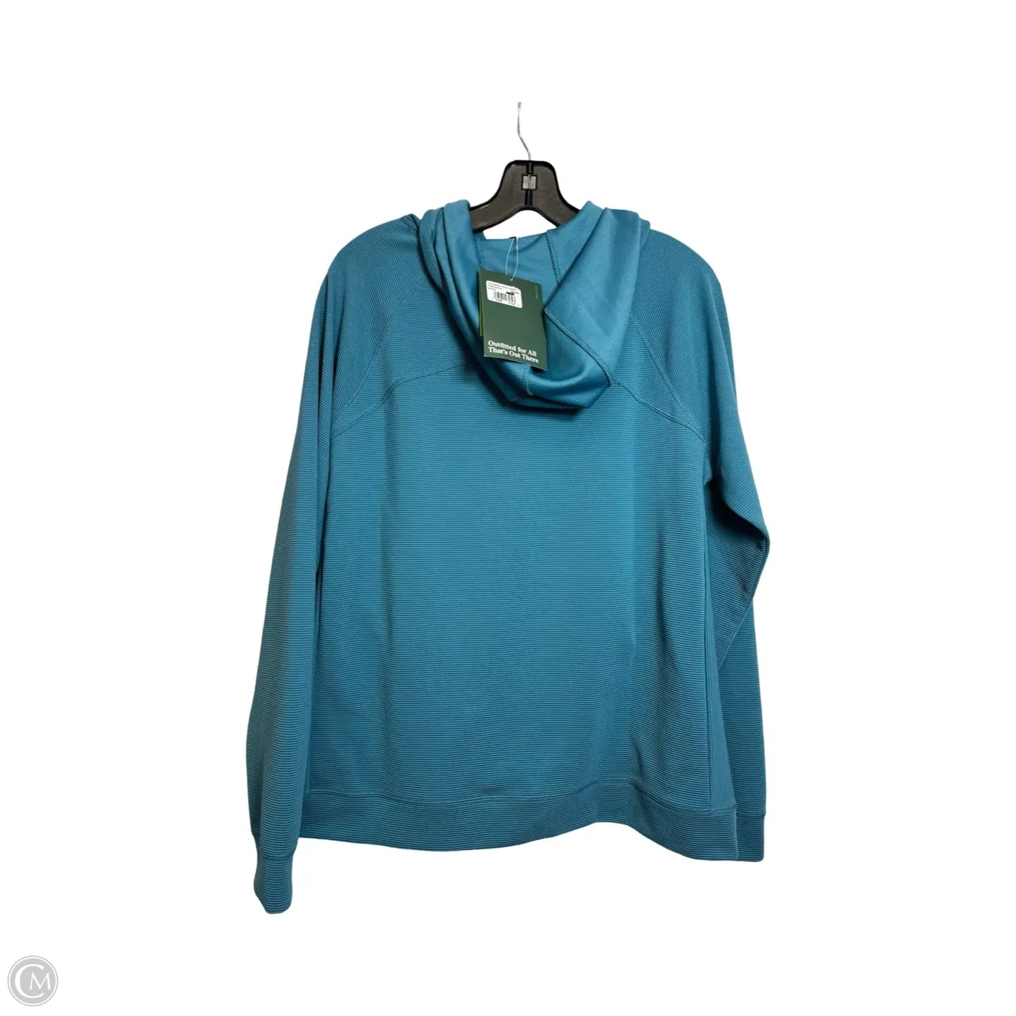 Athletic Top Long Sleeve Hoodie By L.l. Bean In Aqua, Size: M