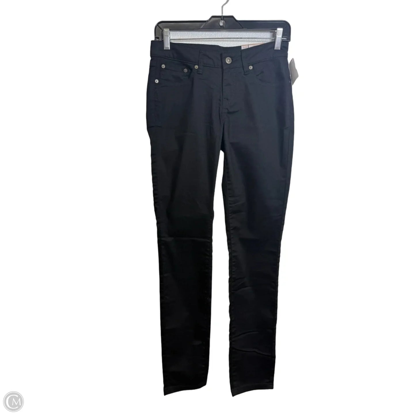Jeans Skinny By Prana In Black Denim, Size: 0