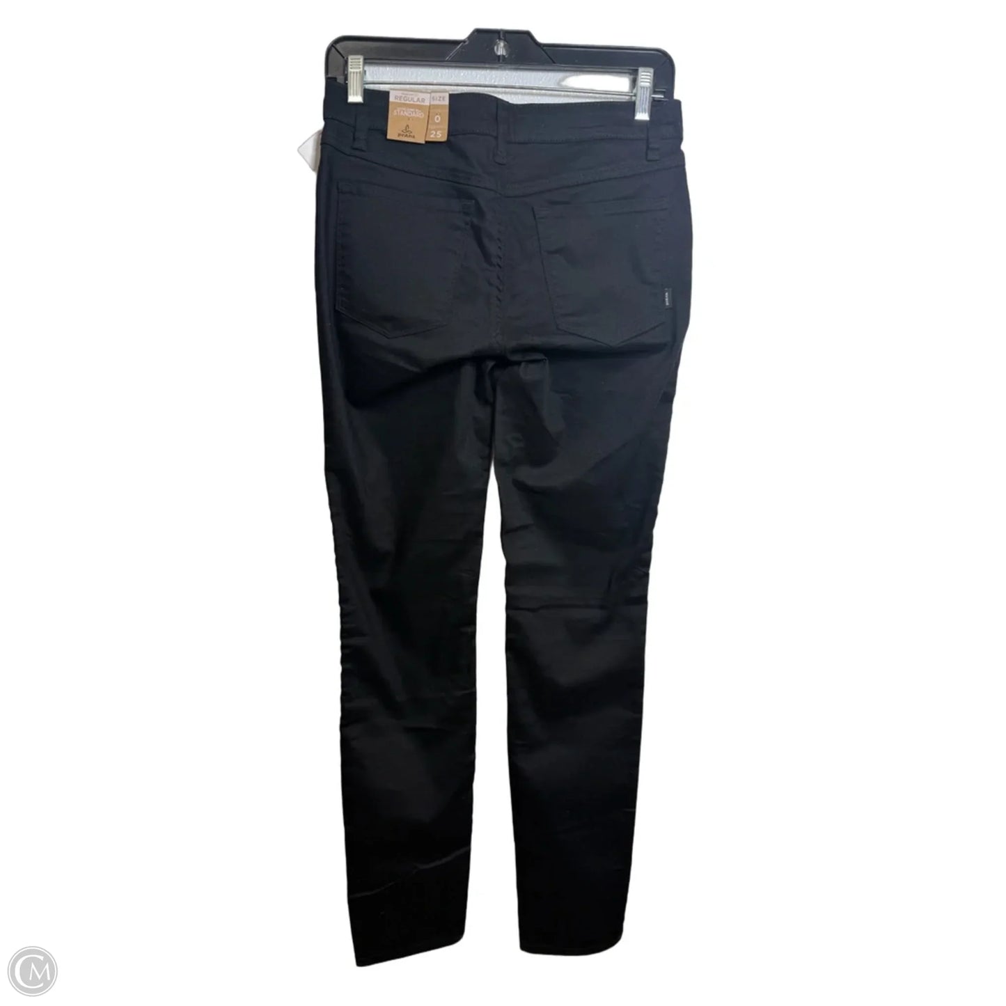 Jeans Skinny By Prana In Black Denim, Size: 0