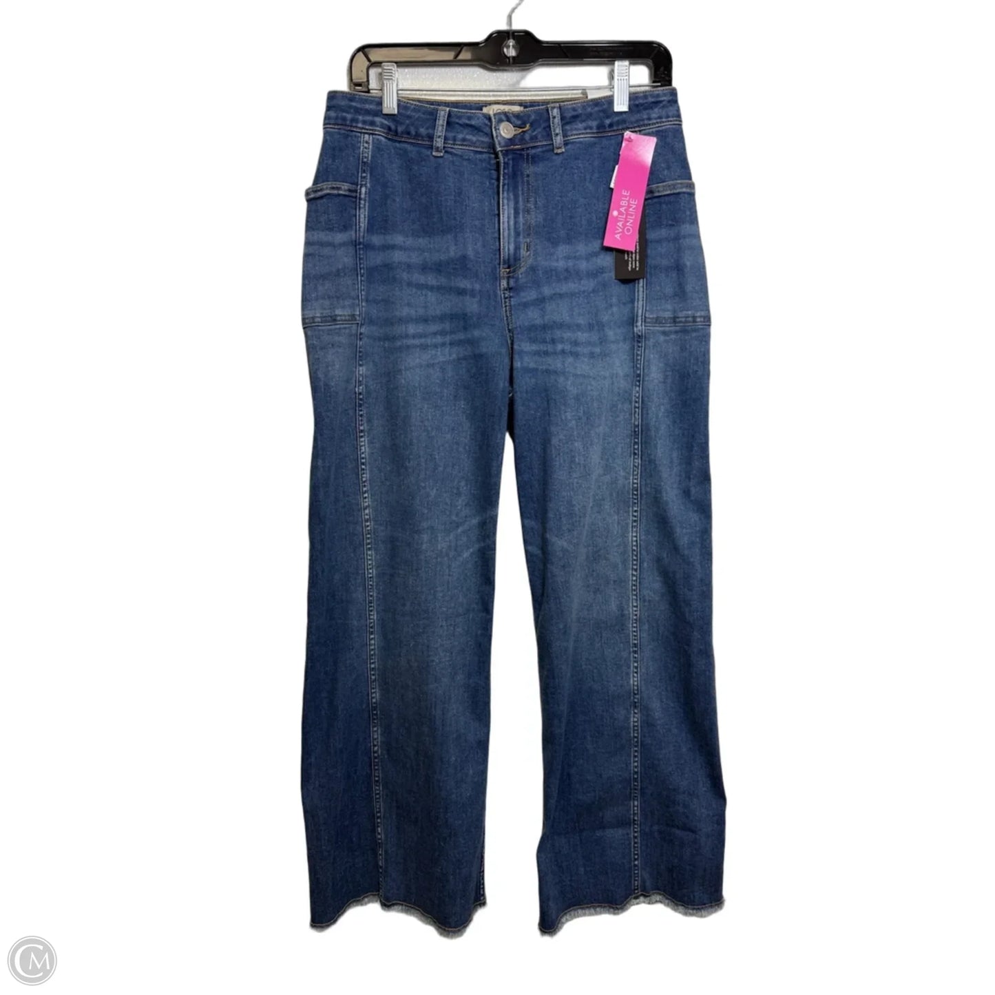 Jeans Wide Leg By Logo In Blue Denim, Size: 10