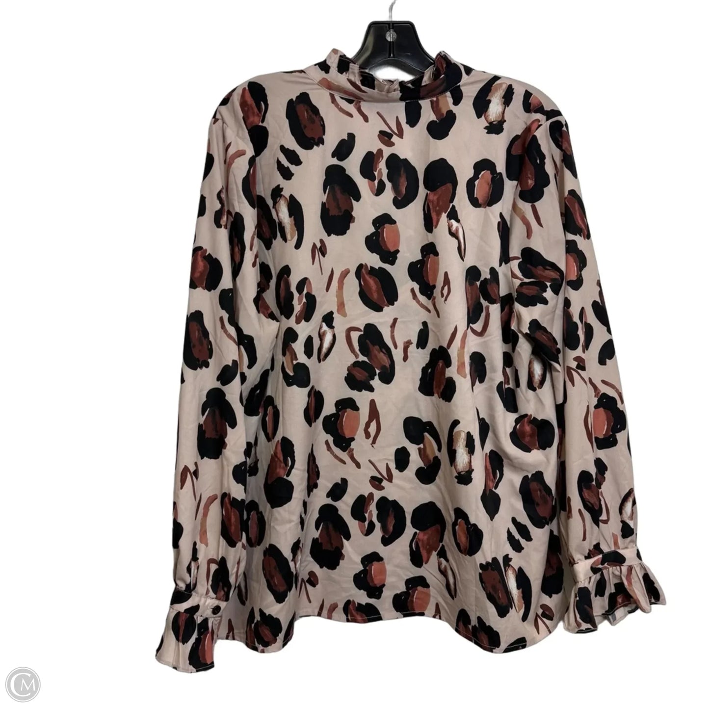 Top Long Sleeve By Eloquii In Animal Print, Size: 1x