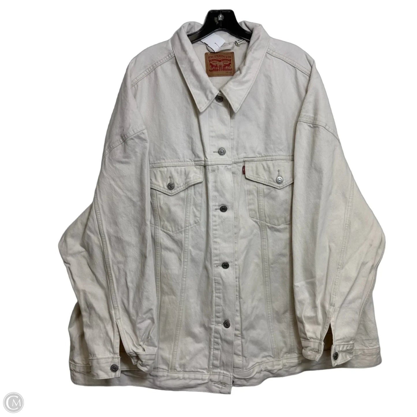 Jacket Denim By Levis In Cream, Size: 4x
