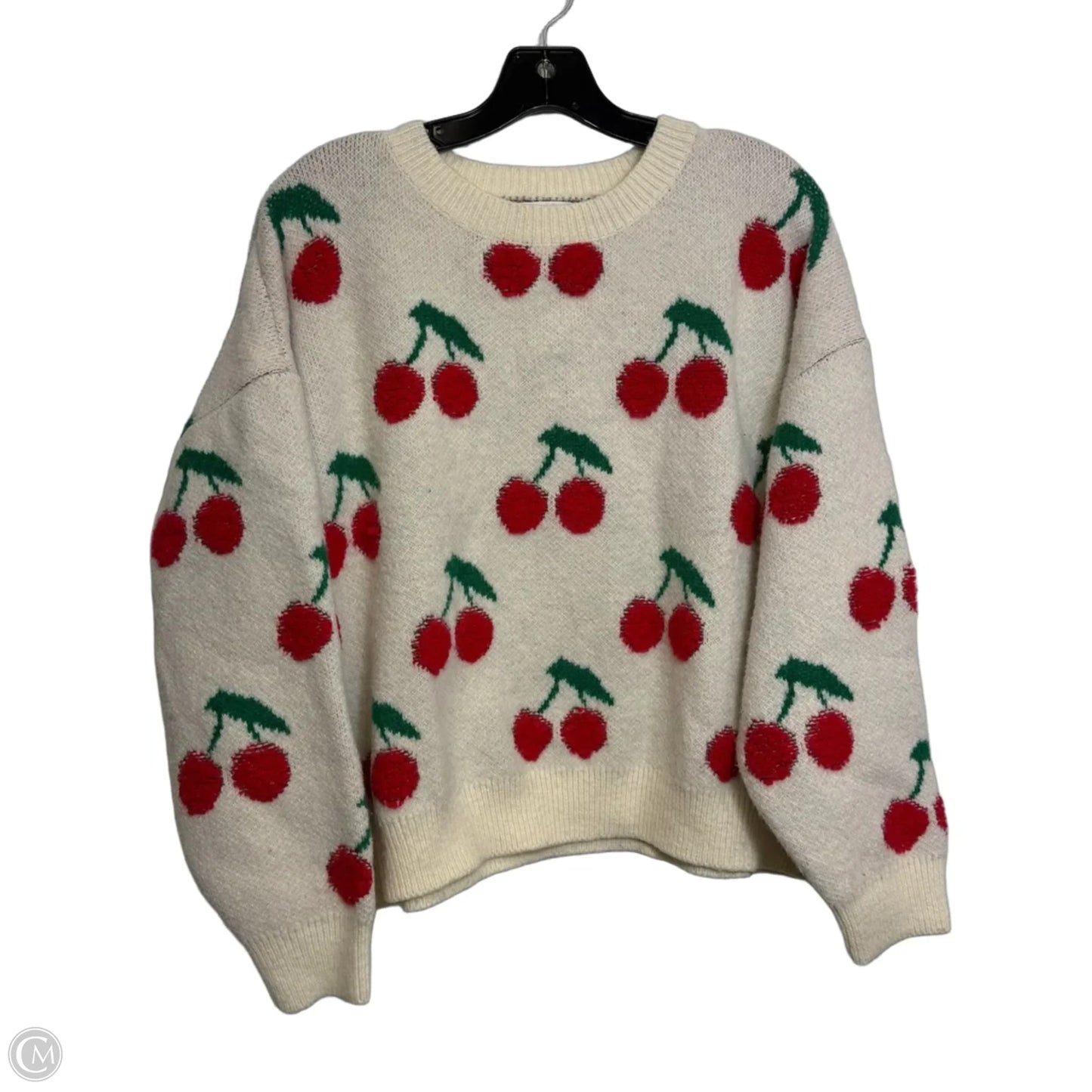 Sweater By Clothes Mentor In Ivory, Size: M