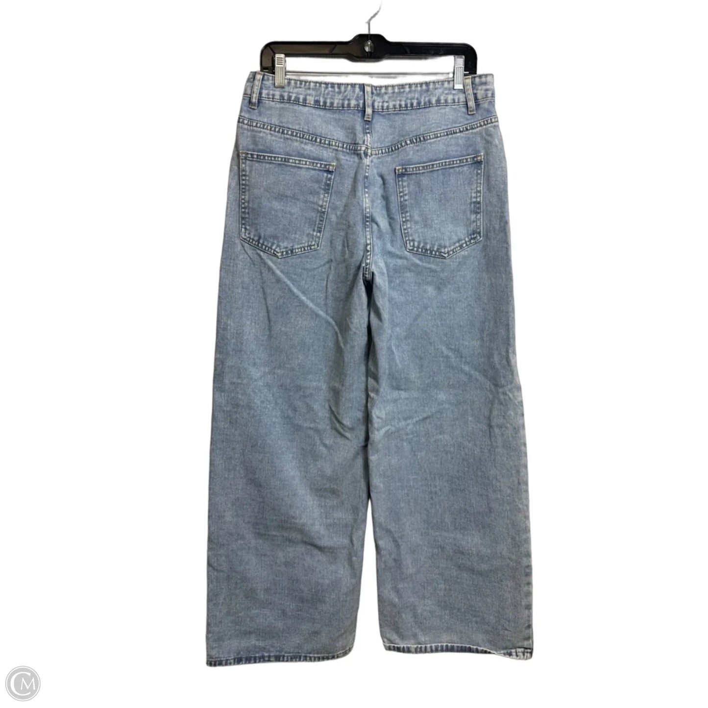 Jeans Wide Leg By Shein In Blue Denim, Size: 10