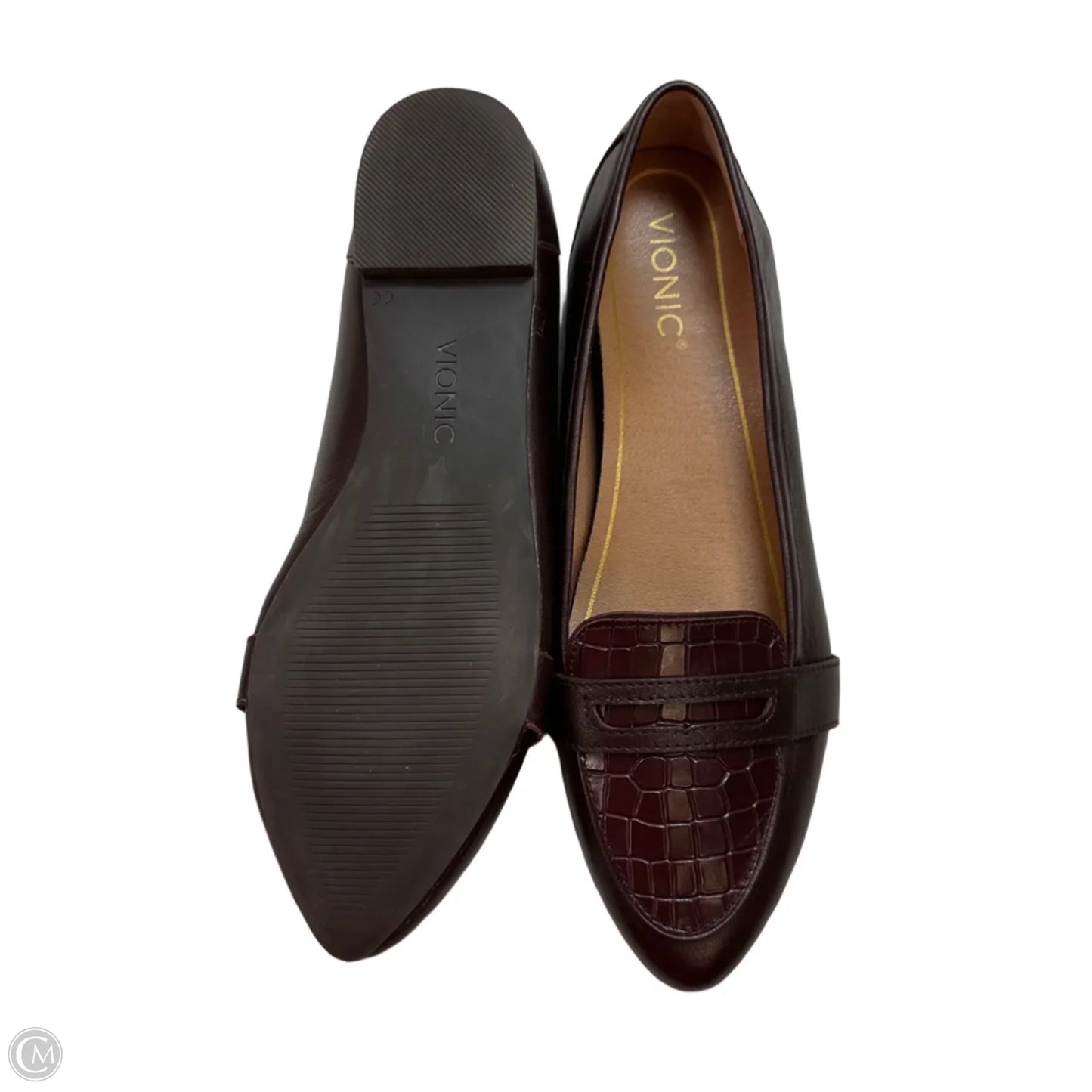 Shoes Flats By Vionic In Maroon, Size: 9