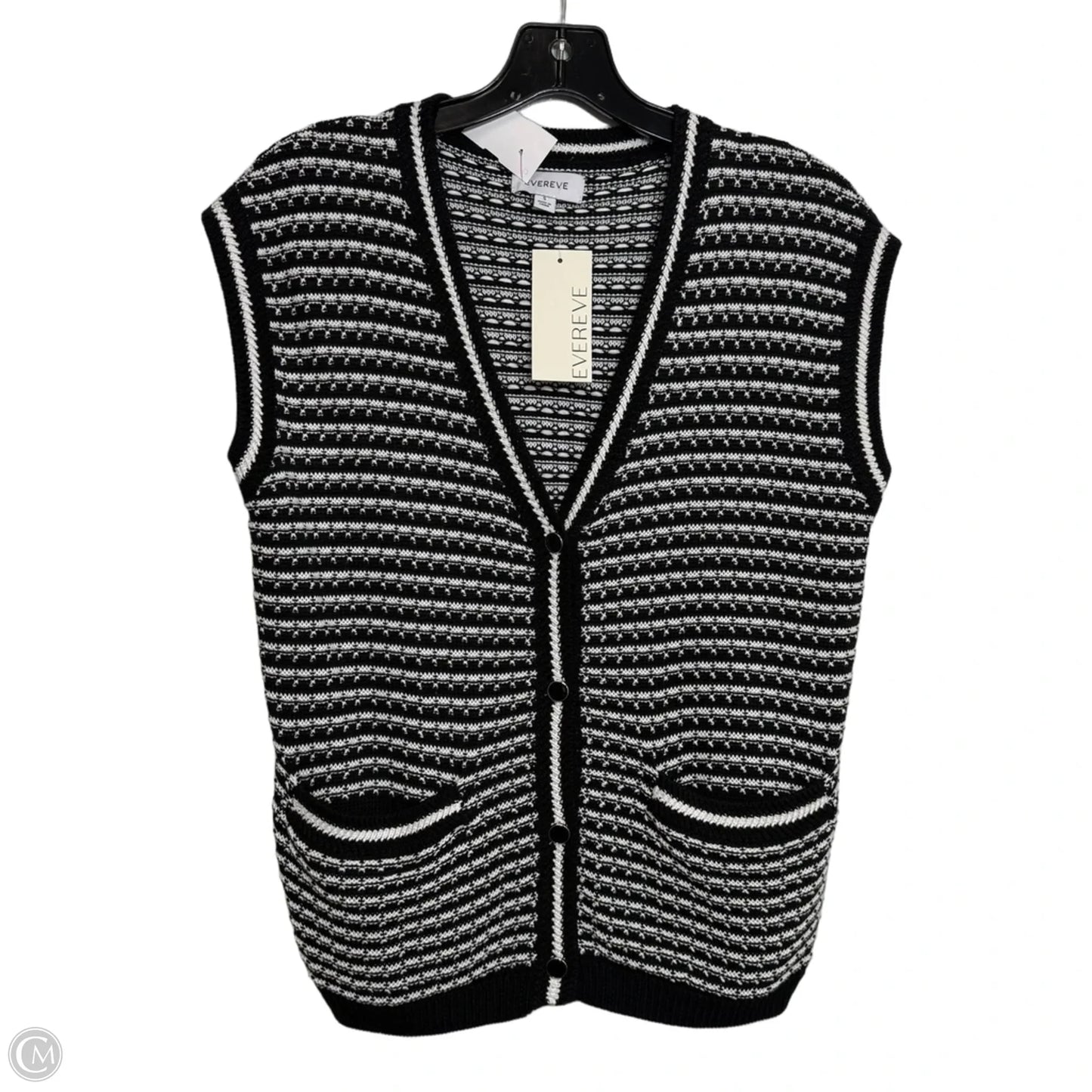 Vest Other By Evereve In Black & White, Size: S