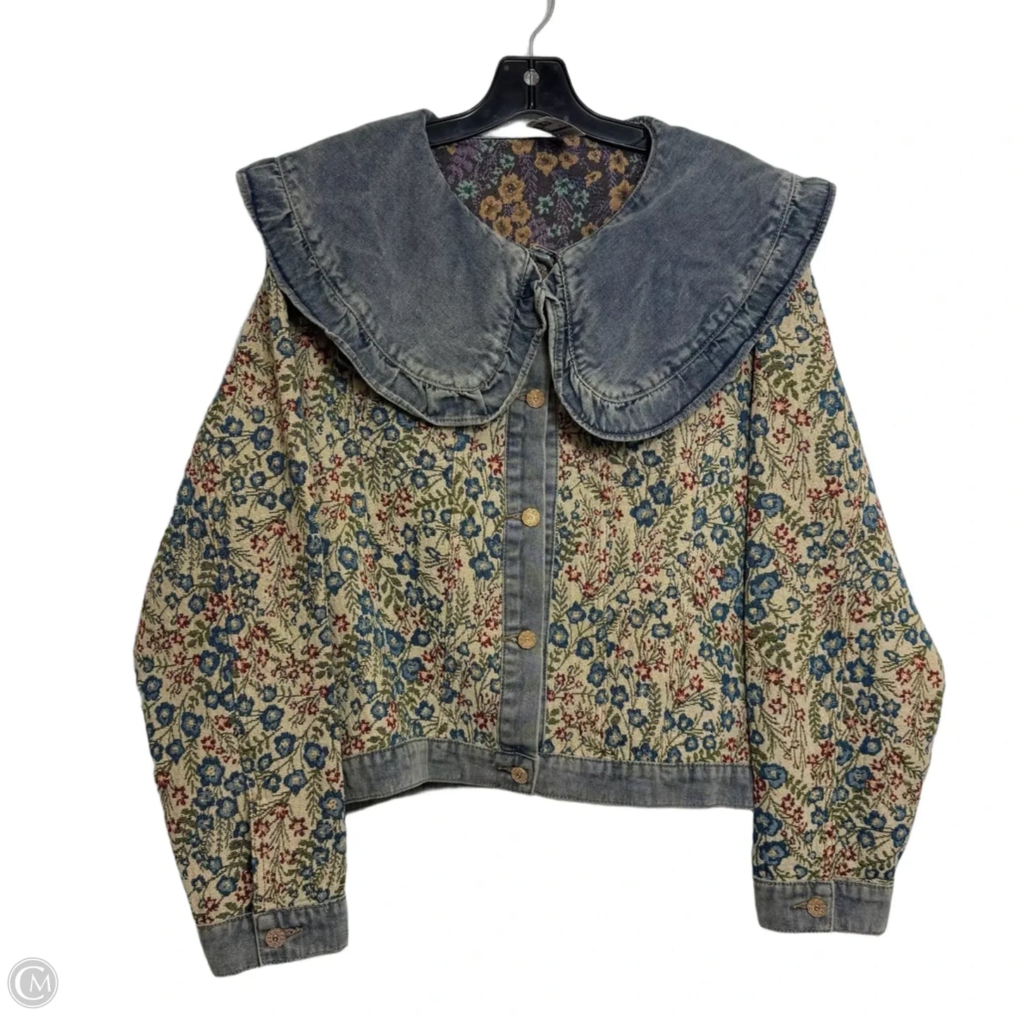 Jacket Denim By Cme In Blue Denim, Size: Xl