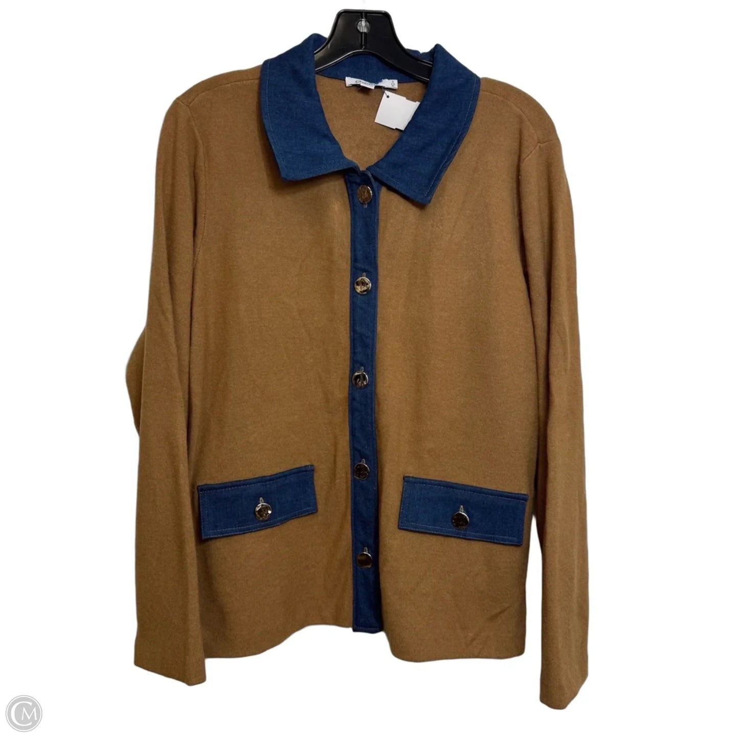 Cardigan By Chicos In Tan, Size: Xl